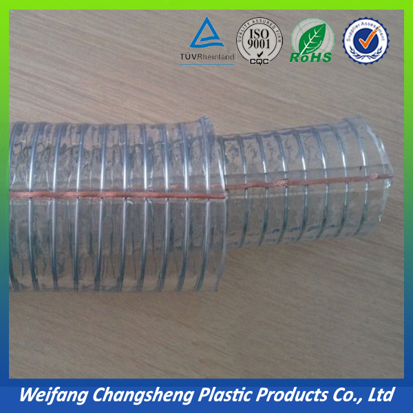 Stainless Steel Wire Reinforced 4 inch PVC Flexible Hose Pipe